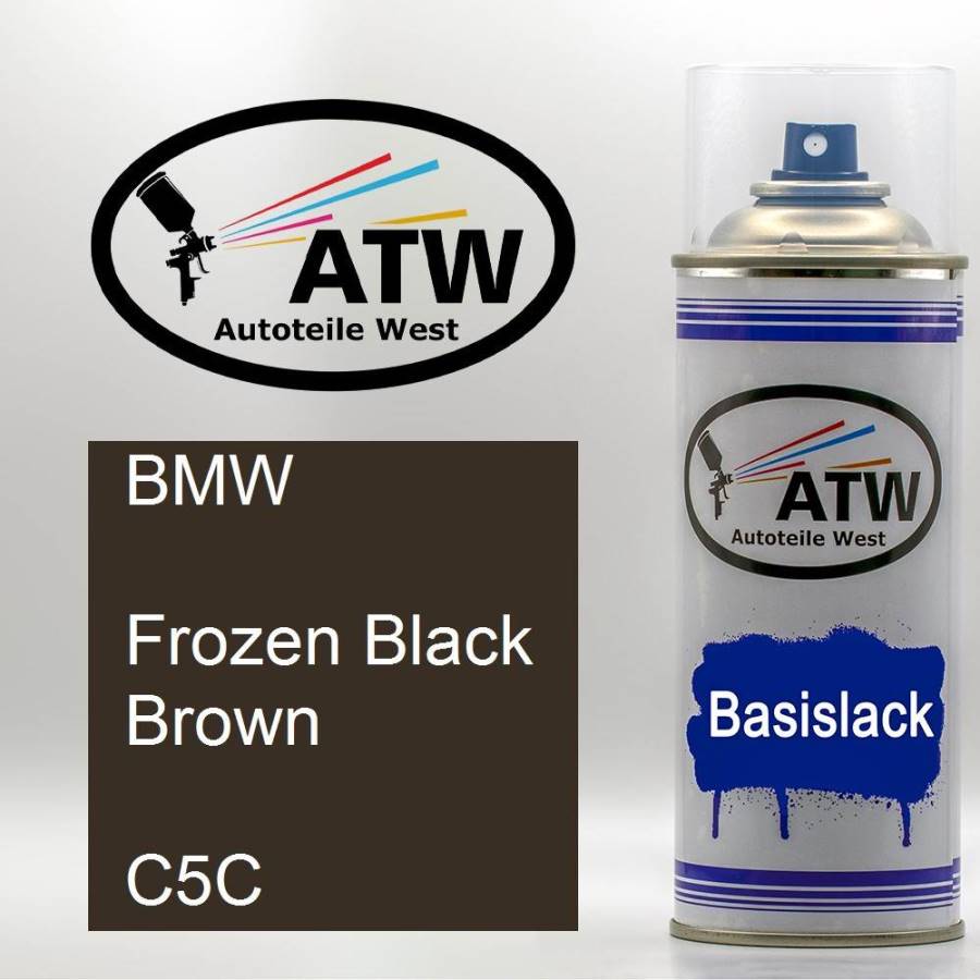 BMW, Frozen Black Brown, C5C: 400ml Sprühdose, von ATW Autoteile West.